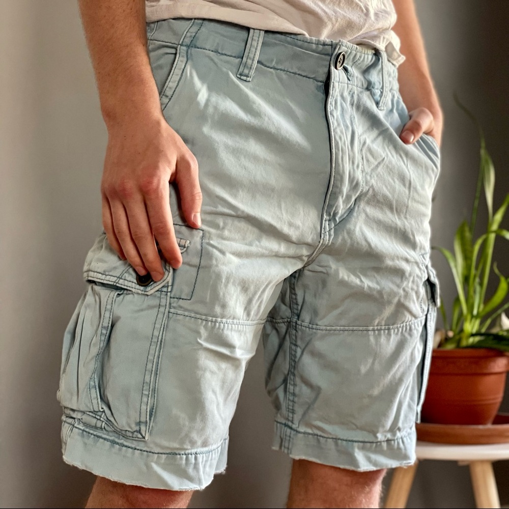 American Eagle Baby Blue Cargo Shorts (As-Is)